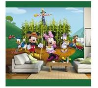 AG ART Papier peint XXL intisse Le jardinage de Mickey & Minnie Disney 360X270 CM Multicolors G