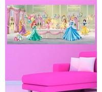 AG ART Poster géant Anniversaire Princesse Disney intisse 202X90 CM Multicolors G