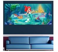 AG ART Poster géant Ariel La Petite Sirene Princesse Disney intisse 202X90 CM Multicolors G