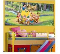 AG ART Poster géant Blanche Neige et les 7 nains Princesse Disney intisse 202X90 CM Multicolors G