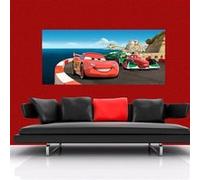 AG ART Poster géant Cars Sur Piste Disney intisse 202X90 CM Multicolors G