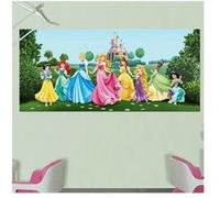 AG ART Poster géant Château et Princesses Disney intisse 202X90 CM Multicolors G