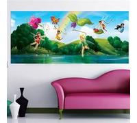 AG ART Poster géant Fée Clochette La Vallée du printemps Disney intisse 202X90 CM Multicolors