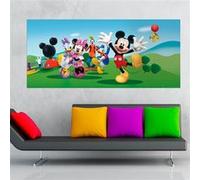 AG ART Poster géant La Maison de Mickey Disney intisse 202X90 CM Multicolors G
