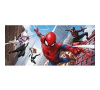 AG ART Poster géant - Disney Marvel Avengers Spiderman Miles Morales - 4 personnages qui volent- 202 cm x 90 cm Multicolors