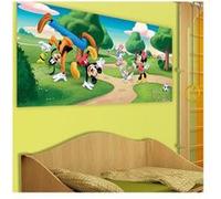 AG ART Poster géant Mickey Minnie au Parc Disney intisse 202X90 CM Multicolors G