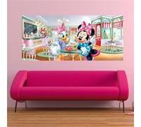 AG ART Poster géant Minnie & Daisy au salon de thé Disney intisse 202X90 CM Multicolors G