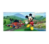 AG ART Poster horizontal Mickey Mouse devant son garage de Disney intisse 202CM X 90CM Multicolors G