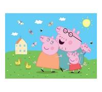 AG ART Poster intissé Peppa Pig avec sa famille - 155 x 110 cm Multicolors G