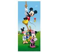 AG ART Poster porte La Maison de Mickey et ses Amis Disney intisse 90X202 CM Multicolors