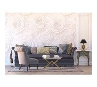 AG ART Poster Thème fleurs blanches- 360 x 270 cm Multicolors G