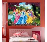 AG ART Poster XXL intisse Château Princesse Disney 155X115 CM Multicolors G