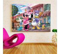 AG ART Poster XXL intisse Minnie et Daisy en ville Disney 155X115 CM Multicolors G