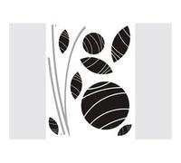 AG ART Sticker - Fleurs Abstraites Noires - 1 planche 65 x 85 cm Multicolors G