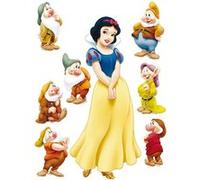 Sticker géant Blanche Neige et 7 Nains Princesse Disney 65x85cm