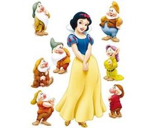 AG ART Sticker géant Blanche Neige et 7 Nains Princesse Disney 65x85cm Multicolors G