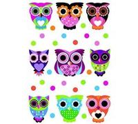 AG ART Sticker Hiboux multicolores - 1 planche 42,5 x 65 cm Multicolors