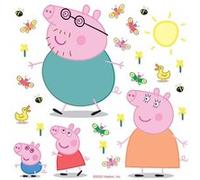 AG ART Sticker Peppa pig et sa famille - 1 planche 30 x 30 cm Multicolors