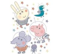 AG ART Sticker Peppa pig et sa famille dans l'espace - 1 planche 30 x 30 cm Multicolors
