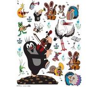 AG ART Sticker Petite taupe joue du violon - 1 planche 65 x 85 cm Multicolors G