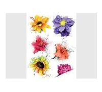 AG ART Stickers - 6 Fleurs - 1 planche 65 x 85 cm Multicolors G