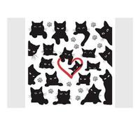 AG ART Stickers avec des chats noirs - 1 planche 30x30 cm Multicolors G