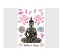 AG ART Stickers Buddha 3D - 1 planche 42,5 x 65 cm Multicolors G