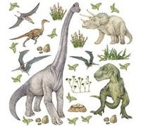 AG ART Stickers dinosaures - 1 planche 30x30cm Multicolors