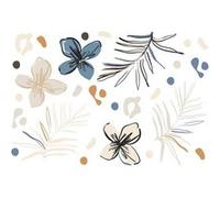 AG ART Stickers fleurs bleues et fougère - 1 planche 42,5 x 65 cm Multicolors