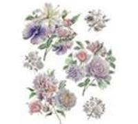 AG ART Stickers - Fleurs Mauves - 1 planche 65 x 85 cm Multicolors G