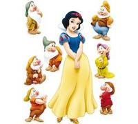 AG ART Stickers géant Blanche Neige et les 7 Nains Disney 42.5 x 65cm Multicolors G