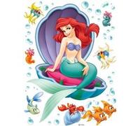 AG ART Stickers géant la Petite Sirène et coquillage Disney Bleu G