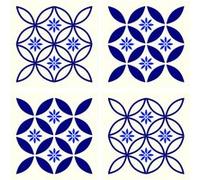 AG ART Stickers - Motifs fleurs bleues - 1 planche 30x30cm Multicolors G