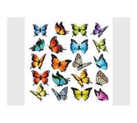 AG ART Stickers Papillons multicolores - 1 planche 30x30cm Multicolors G