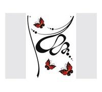 AG ART Stickers - Papillons Rouges Abstraits - 1 planche 65x85 cm Bleu G