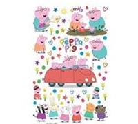 AG ART Stickers Peppa pig et ses amis en voiture - 1 planche 42,5 x 65 cm Multicolors