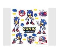 AG ART Stickers Sonic Prime 6 Sonic et 12 motifs - 30x30 cm Multicolors