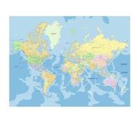AG ART World map, photo murale intissée, 360x270 cm, 4 parts Multicolors G