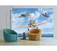 AG Design 2 Peinture Murale, Papier Bleu/Noir, 255 x 180 cm