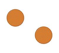 AG Design A Autocollants de CZ/079 Réflecteur Rond, 3D, diamètre 2,5 cm, Lot de 2, Orange