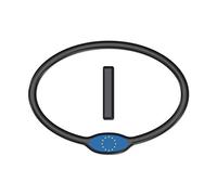 AG Design Autocollants A/C de 9450 3D Italie avec Drapeau Union européenne de 12,5 x 9 cm Noir