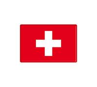 AG Design Autocollants de A à F/9402 3D Drapeau de la Suisse 9 x 5 cm