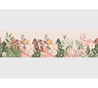 AG Design Bordure Autocollante Fleurs, AWB 8426 | Décoration Étanche pour Murs, Meubles, Papiers Peints, Revêtements Muraux et Portes, Film, Multicolore, Étanche | Largeur 500 cm x Hauteur 13.8 cm