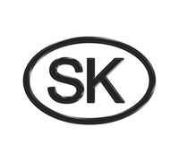 AG Design de A à C de 9472 3D Autocollants Slovaquie 13,5 x 9 cm Noir