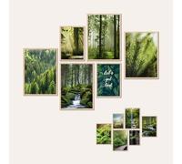 AG Design® ENSEMBLE DOUBLE FACE de 6 Affiches et Impressions d'Art Forêt | 4 pcs x 30 x 42 cm + 2 pcs x 21 x 30 cm | Pour Chambre, Salon, Cuisine et Bureau | Non encadré | 351316