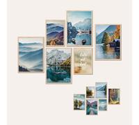 AG Design® ENSEMBLE DOUBLE FACE de 6 Affiches et Impressions d'Art Forêt D'automne | 4 pcs x 30 x 42 cm + 2 pcs x 21 x 30 cm | Pour Chambre, Salon, Cuisine et Bureau | Non encadré | 351302