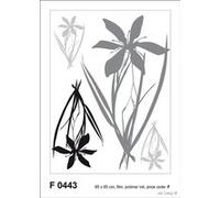AG Design f 0443 Mur autkleber Stickers Fleurs Noir Noir G