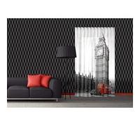 AG Design fcpl 6528 London Big Ben, voilage/Rideau, 1 Partie, plastique, multicolore, 140 x 245 cm Multicolore G
