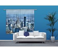 AG Design FCSXL 4815 Rideau, Light, 100% PES, Multicolore, 180 x 160 cm