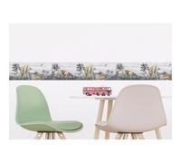 AG Design Frise Auto-Collante Animaux de la Jungle Lion et éléphant en Noir et Blanc - 1 Rouleau de 0,97 x 5 m